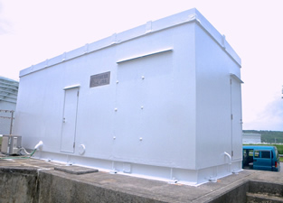 二次変電所塗装補修施工事例画像